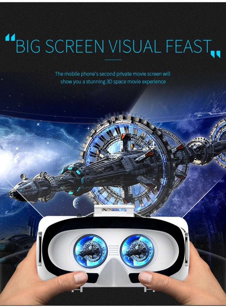 VR SHINECON Classic VR Goggles VR SHINECON 3D Virtual Reality Glasses+Controller Headset Version VR Glasses for TV, Movies & Video Games Compatible with iOS & Android Smartphone within 4.7-6.1inch Screen Phone, Blu-Ray Lenses Eye Protected, Soft & Comfortable Adjustable Distance, IMAX Giant Screen/Panoramic Roaming/ Immersive Games - Image 5